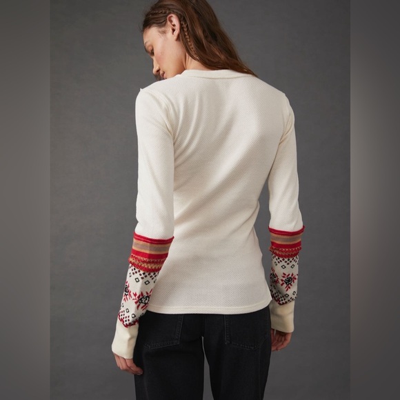 Free People Mikah Layering Cuff Top Cream Combo - Picture 3 of 15